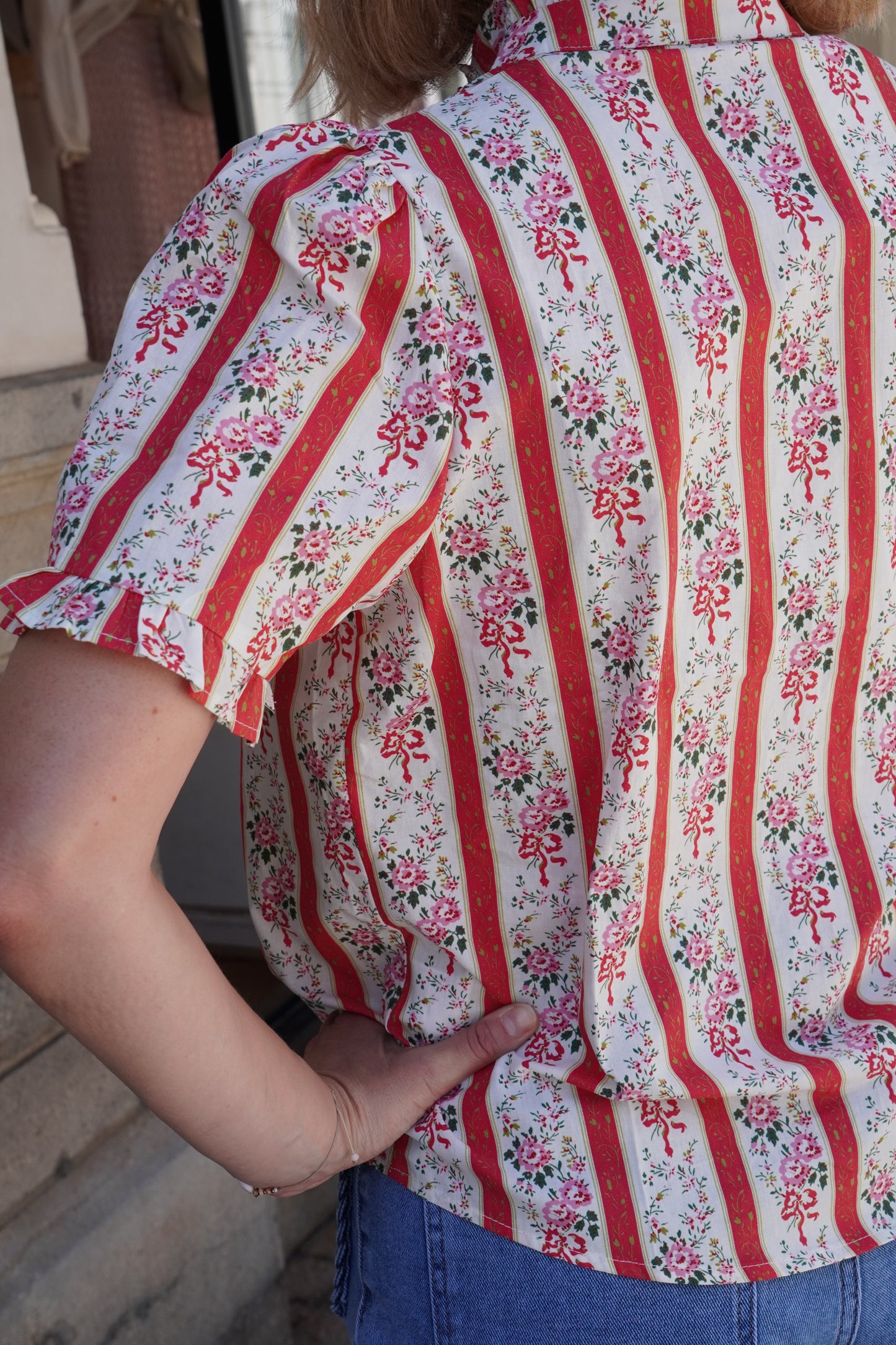 Blouse libertie Joana - Rouge