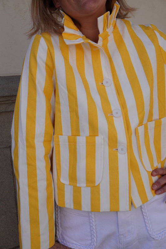 Veste à rayures Lucile - Jaune