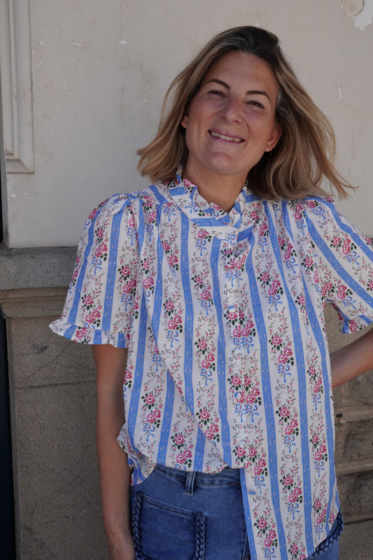 Blouse libertie Joana - Bleu