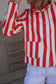 Veste à rayures Lucile - Corail