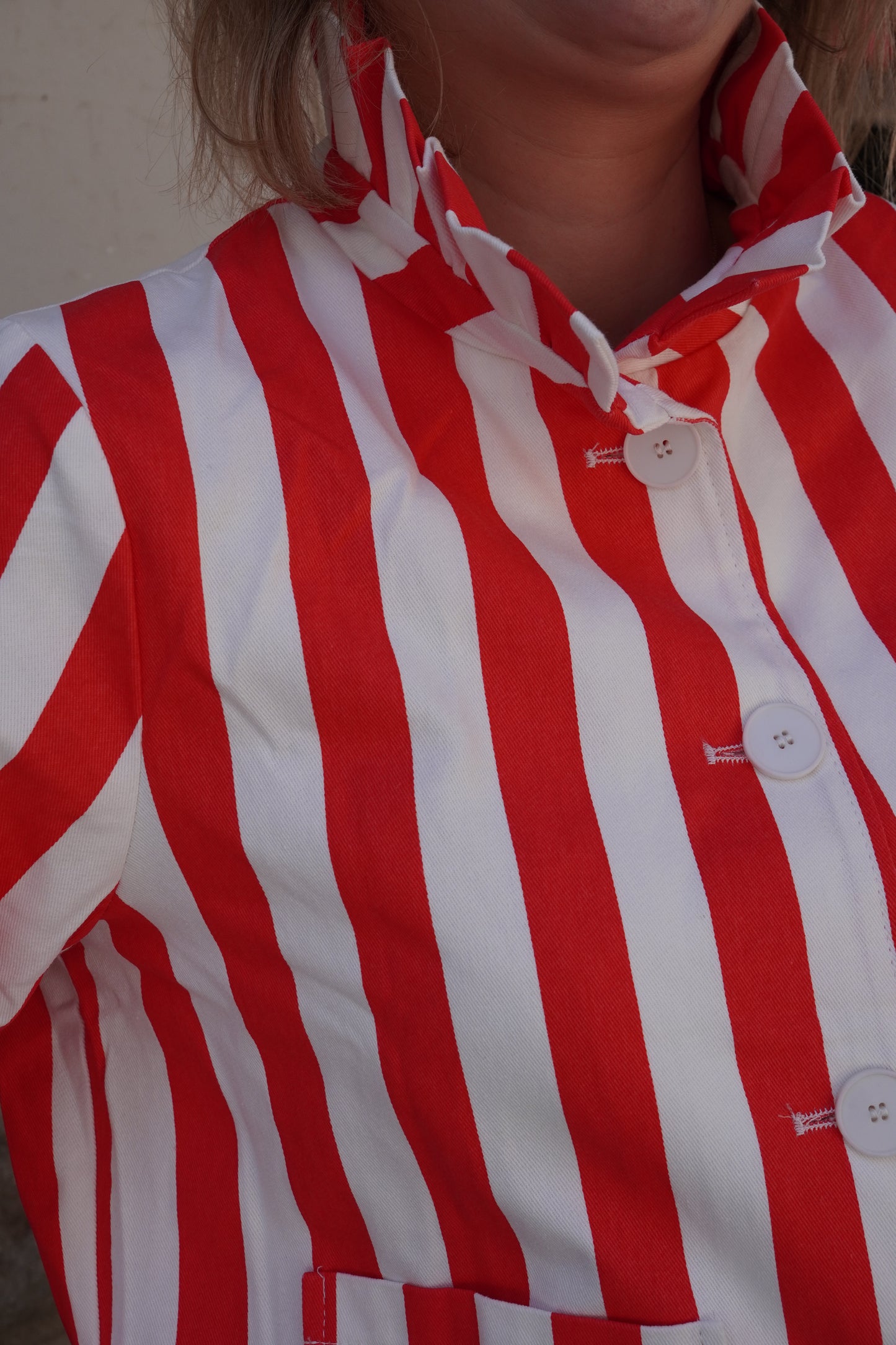 Veste à rayures Lucile - Corail