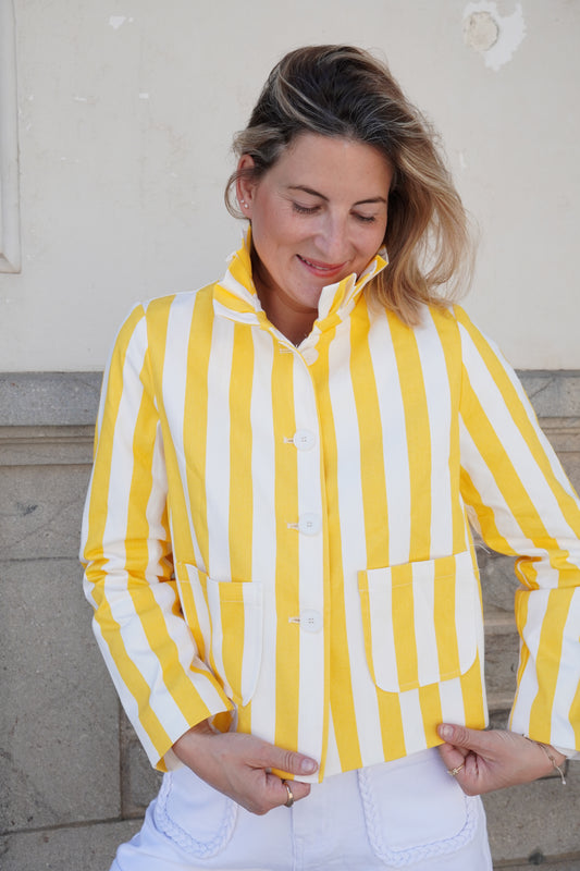 Veste à rayures Lucile - Jaune